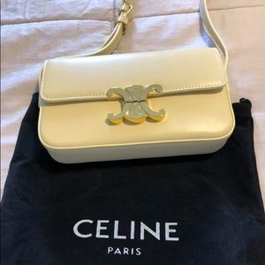 Triomphe shoulder bag in yellow